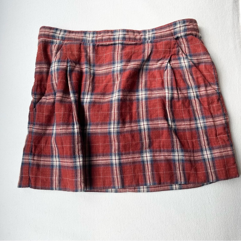 Juicy Couture Red Pleated Skater Mini Skirt
